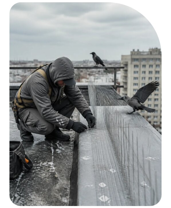 Защита от ворон под ключ в Якутске по цене от 5208 р. | Сенат-Ктс